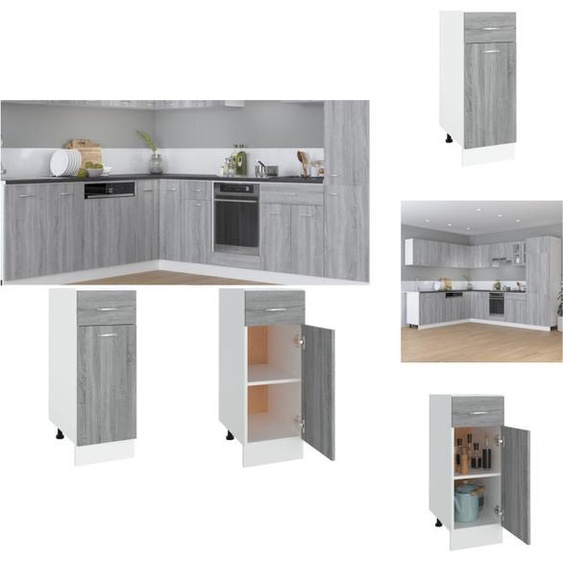 vidaXL Armoire basse avec tiroir Gris Sonoma 30x46x81,5 cm - Armoires de cuisine