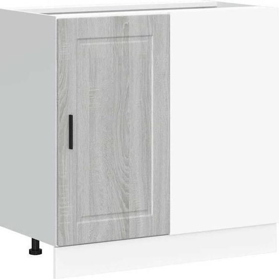 vidaXL Armoire basse de cuisine Porto Gris Sonoma Matériau dérivé du bois