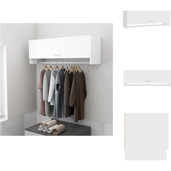 vidaXL Armoire blanche 100x32,5x35 cm Bois composite - Armoires