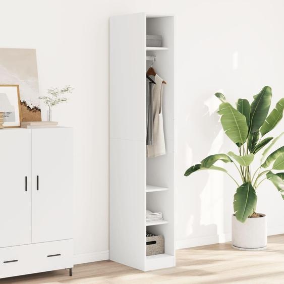 vidaXL Armoire blanche 30x50x200 cm Bois composite