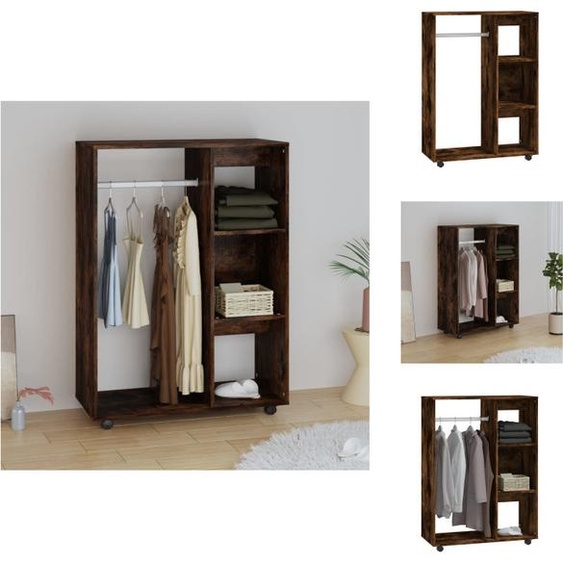 vidaXL Armoire chêne fumé 80x40x110 cm Bois composite - Armoires