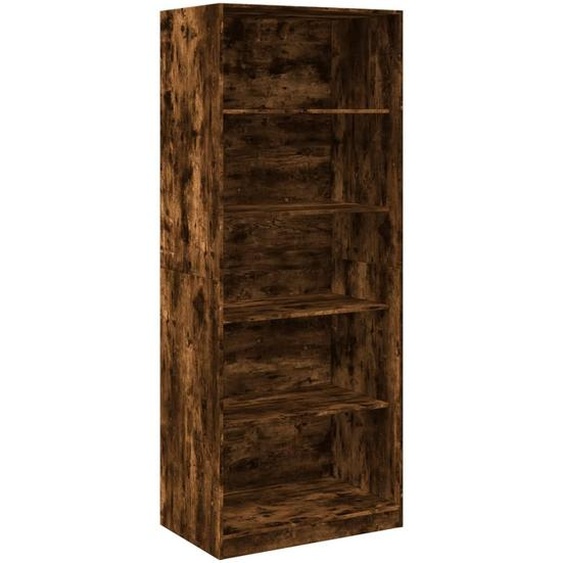 vidaXL Armoire chêne fumé 80x50x200 cm Bois composite