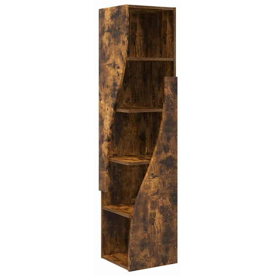 vidaXL Armoire dangle, 32x32x140 cm, panneaux de particules, finition chêne fumé
