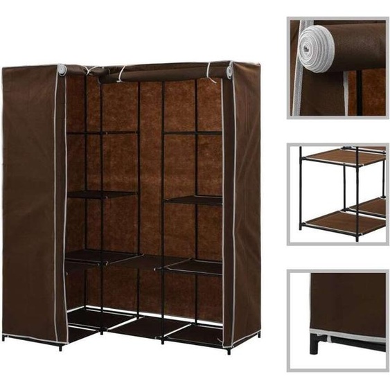 vidaXL Armoire dangle Marron 130 x 87 x 169 cm - Armoire - Armoires - Armoires à vêtements
