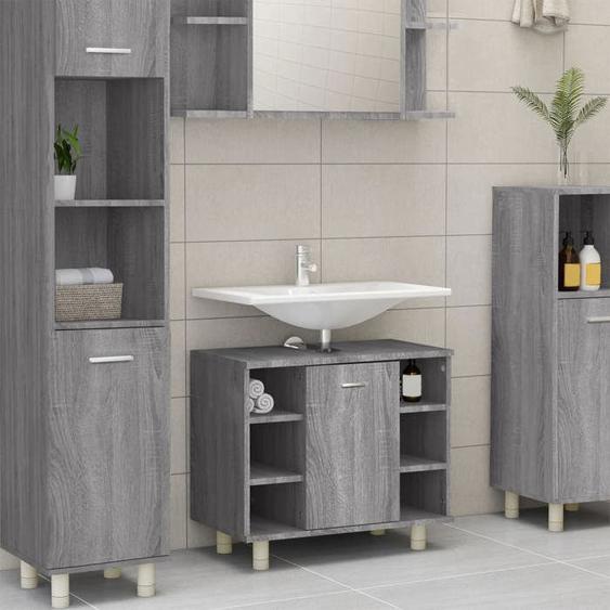 vidaXL Armoire de bain Sonoma gris 60x32x53,5 cm Bois dingénierie 826373