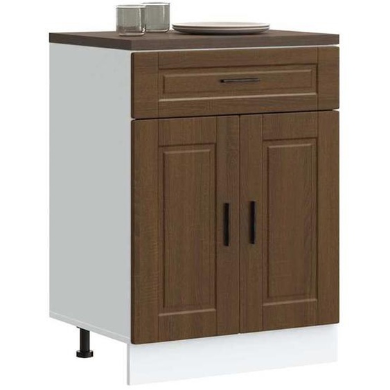 vidaXL Armoire de cuisine Porto chêne marron bois dingénierie 853974