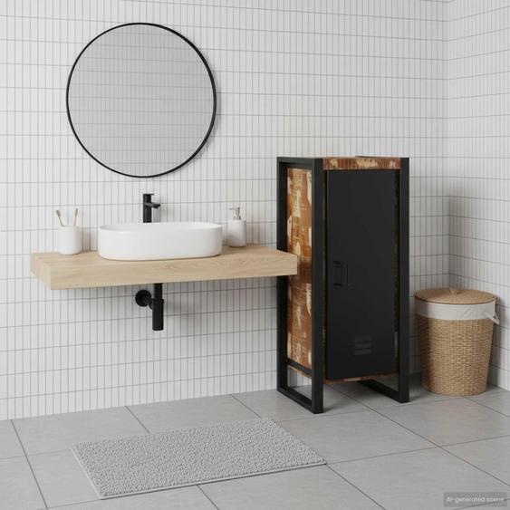 vidaXL Armoire de salle de bain avec étagère Marron Bois massif upcyclé