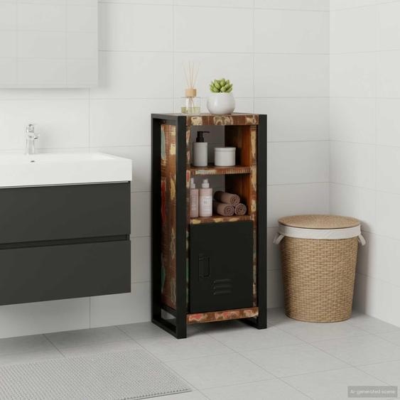 vidaXL Armoire de salle de bain avec étagère Marron Bois massif upcyclé