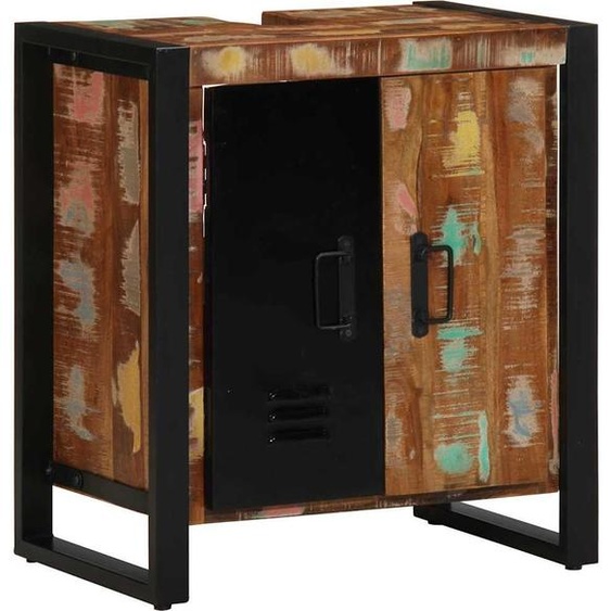 vidaXL Armoire de salle de bain avec étagère Marron Bois massif upcyclé