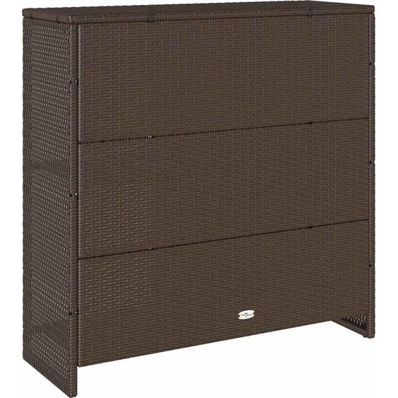vidaXL Armoire de salle de bain avec rangement avec porte Marron 100 x 36 x 102 cm Rotin