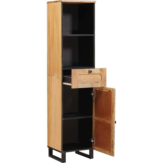 vidaXL Armoire de salle de bain Marron 38 x 33 x 160 cm Bois massif Mango