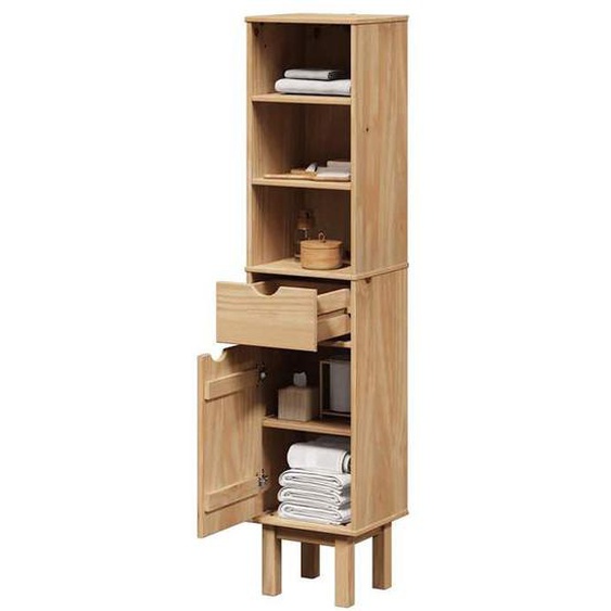 vidaXL Armoire de salle de bain OTTA 35x30x159 cm bois massif de pin, placard, armoire de toilette, meuble de rangement de 4013459