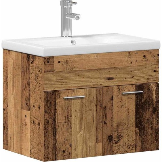 vidaXL Armoire de salle de bains Vieux bois 60 x 38,5 x 46 cm Bois composite