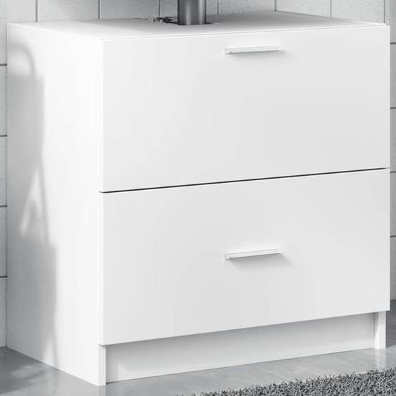 vidaXL Armoire dévier blanc 59x37x59 cm bois dingénierie, armoire de salle de bain, armoire de rangement salle de bain, 848108