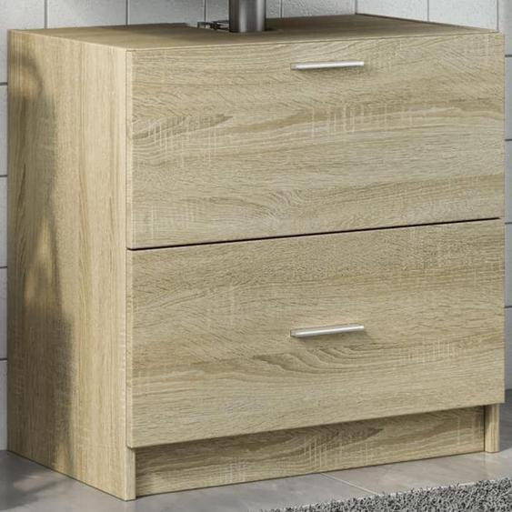 vidaXL Armoire dévier chêne sonoma 59x37x59 cm bois dingénierie, armoire de salle de bain, armoire de rangement salle de 848110