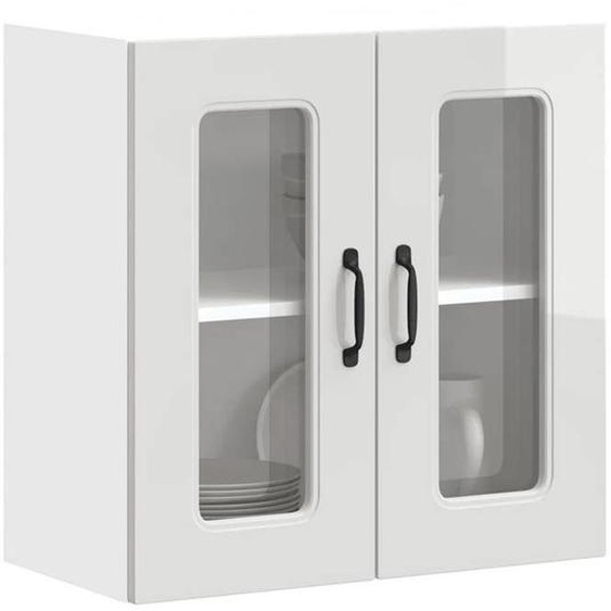 vidaXL Armoire murale de cuisine avec porte en verre Kalmar, meuble mural de cuisine, armoires murales avec portes, armoire 853669