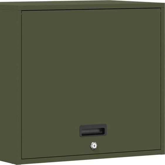 vidaXL Armoire murale pour le garage avec porte à gaz vert olive