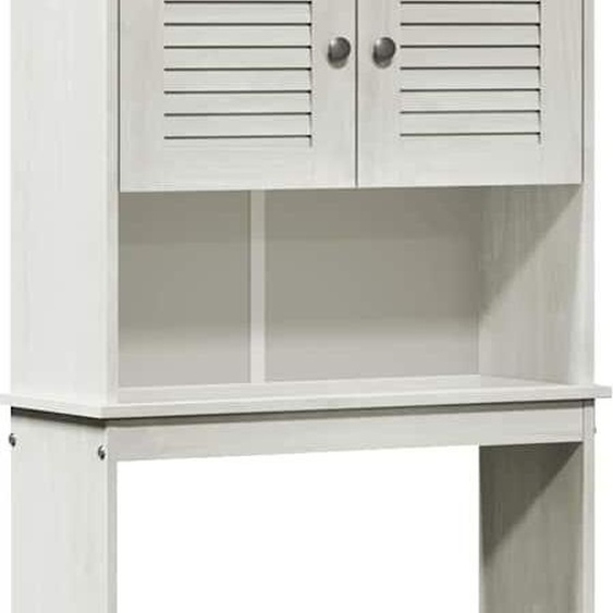 vidaXL Armoire pour machine à laver avec étagère VIGO blanc et blanc antique