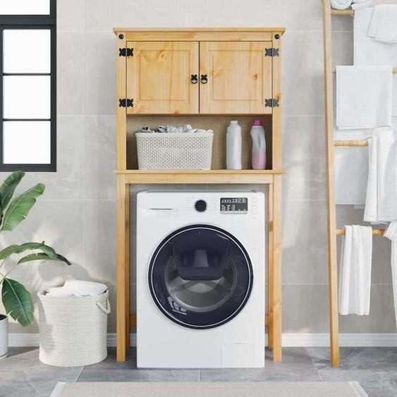 vidaXL Armoire pour machine à laver salle de bain Corona pin massif, étagère de salle de bain, étagère de toilette, 4013408