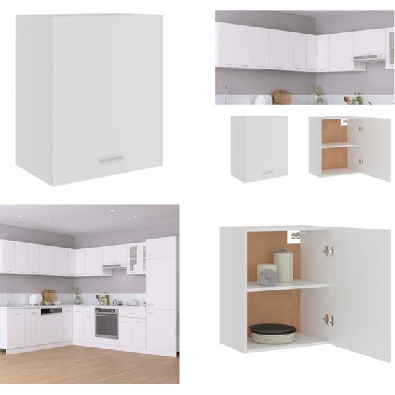 vidaXL Armoire suspendue Blanc 50x31x60 cm Bois composite - Armoire suspendue - Armoire de cuisine - Armoires de cuisine