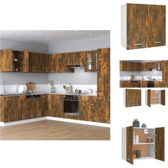 vidaXL Armoire suspendue chêne fumé 60x31x60 cm Bois composite - Armoires de cuisine