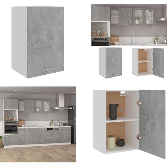 vidaXL Armoire suspendue gris béton 39,5x31x60 cm Bois composite - Armoire suspendue - Armoire de cuisine - Armoires de cuisine
