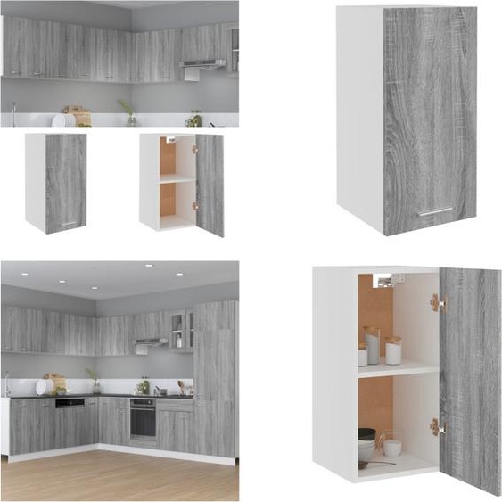 vidaXL Armoire suspendue Gris Sonoma 29,5x31x60 cm Bois composite - Armoire suspendue - Armoire de cuisine - Armoire murale