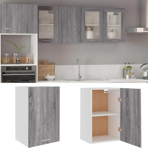 vidaXL Armoire suspendue Gris Sonoma 39,5x31x60 cm Bois composite - Armoire suspendue - Armoire de cuisine - Armoire murale