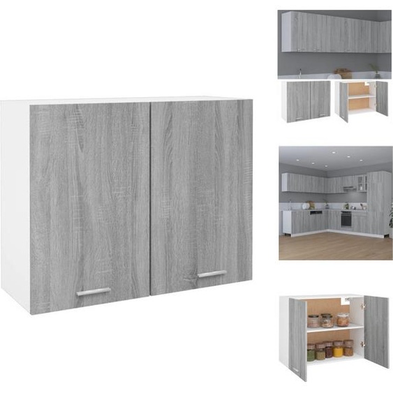 vidaXL Armoire suspendue Gris Sonoma 80x31x60 cm Bois composite - Armoires de cuisine