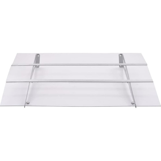 vidaXL Auvent de porte argenté et transparent 150x90 cm PET