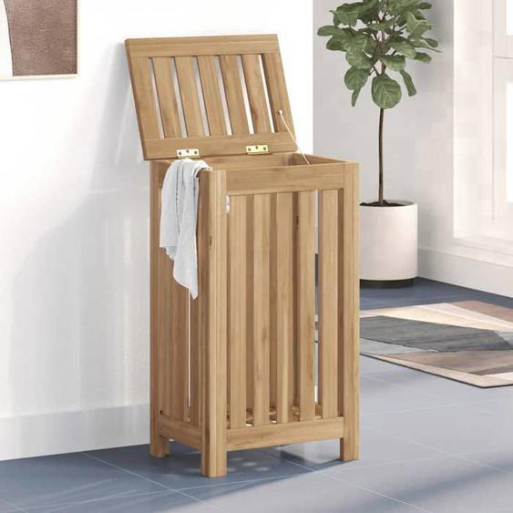 vidaXL Bac à linge 35x25x60 cm bois de teck massif 340758