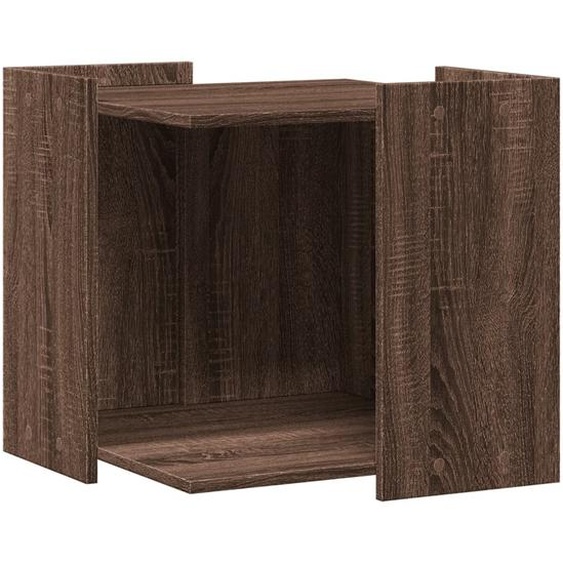 vidaXL Bac à litière aspect chêne 53x53x51 cm Bois composite