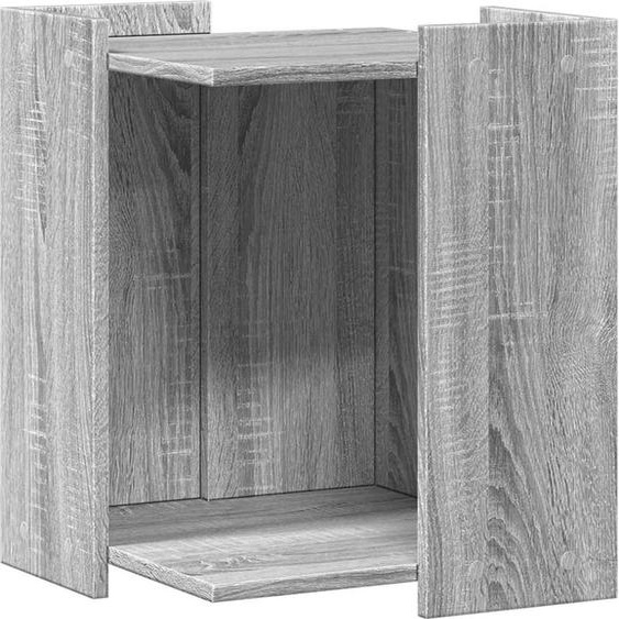 vidaXL Bac à litière Gris Sonoma 42x42x51 cm Bois composite