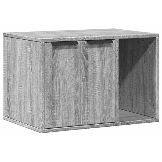 vidaXL Bac à litière Gris Sonoma 60x40x40 cm Bois composite