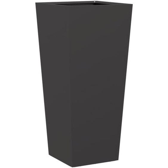 vidaXL Bac à plantes noir 35x35x75 cm acier