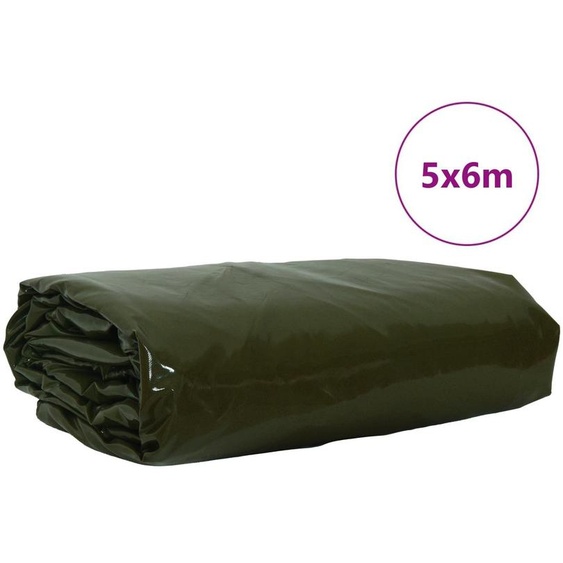 vidaXL Bâche 650g / m² vert olive 5 x 6 m Canvas avec revêtement PVC