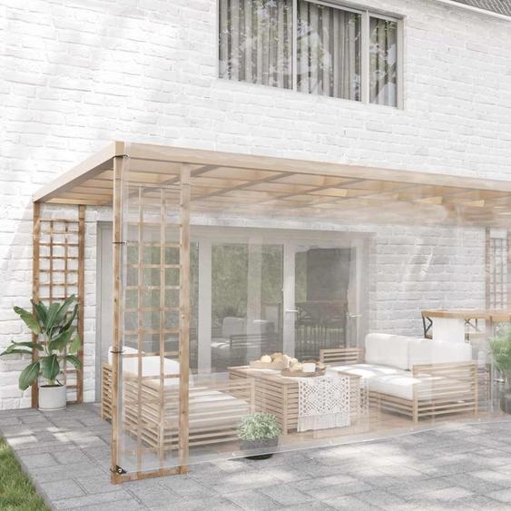 vidaXL Bâche transparente avec illets 5x10 m PVC