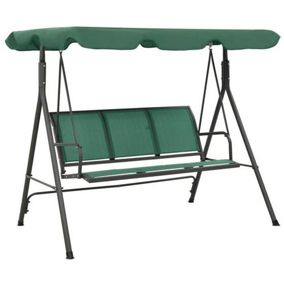 vidaXL Balancelle de jardin vert 170 cm textilène et acier 363323