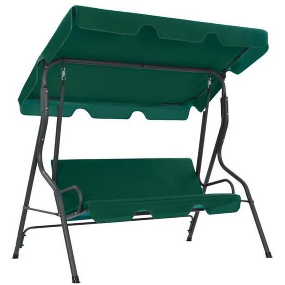 vidaXL Balancelle de jardin Vert 170 x 110 x 153 cm Tissu