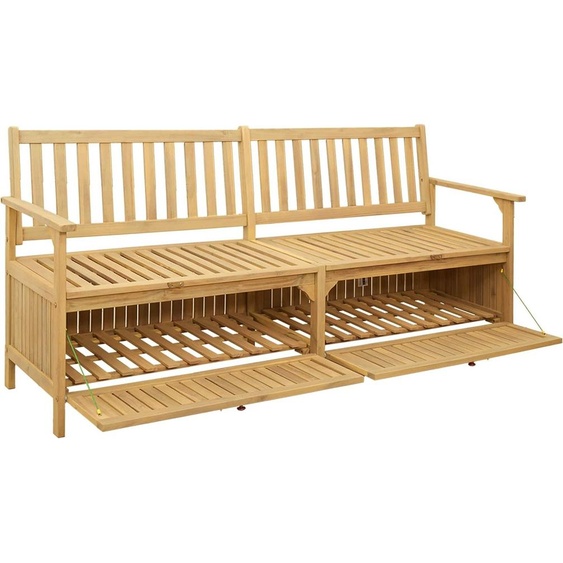 Banc vidaXL avec rangement et porte, 170 x 63 x 84 cm, acacia massif