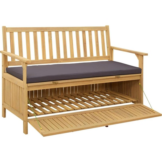 Banc vidaXL avec rangement et coussins, 120 x 63 x 84 cm