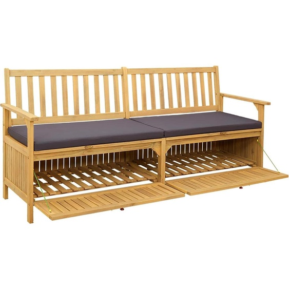 Banc vidaXL avec rangement et coussins, 170 x 63 x 84 cm