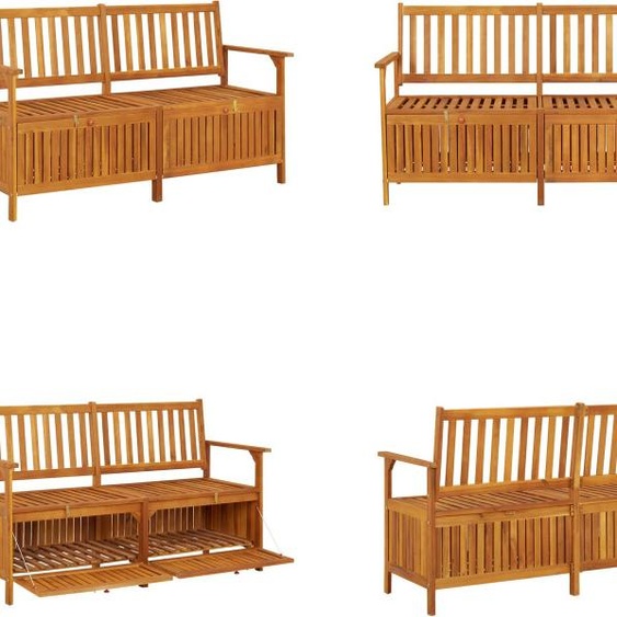 vidaXL Banc coffre 148 cm bois massif acacia - Banc - Bancs - Bancs - Bancs en bois - Bancs en bois massif