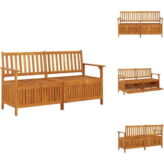 vidaXL Banc coffre 148 cm bois massif acacia - Bancs de jardin