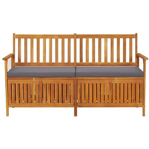 vidaXL Banc coffre avec coussins 148 cm bois massif acacia