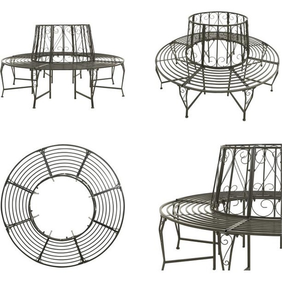 vidaXL Banc darbre de jardin 160 cm acier - Banc darbre - Bancs darbre - Banc de jardin