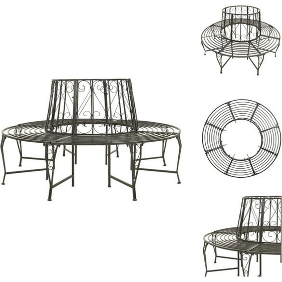 vidaXL Banc darbre de jardin 160 cm acier - Bancs de jardin