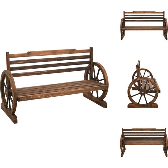 vidaXL Banc de jardin 112 cm bois massif sapin - Bancs de jardin