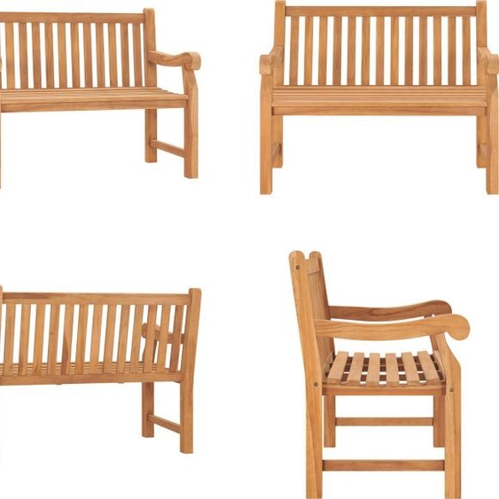 vidaXL Banc de jardin 114 cm bois massif teck - Banc de jardin - Banc de terrasse - Banc de terrasse