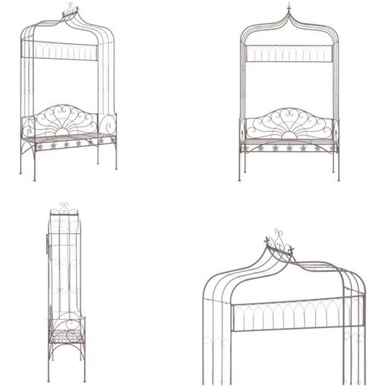 vidaXL Banc de jardin 122 cm Fer antique brun - Banc de jardin - Banc extérieur - Bancs extérieurs